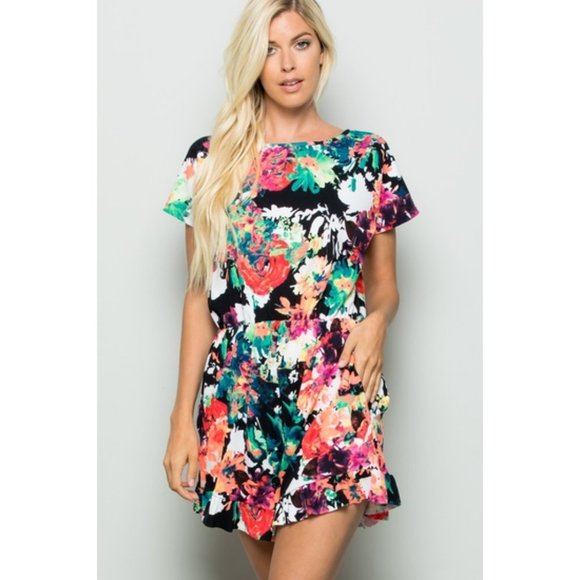 Pants - Floral Romper